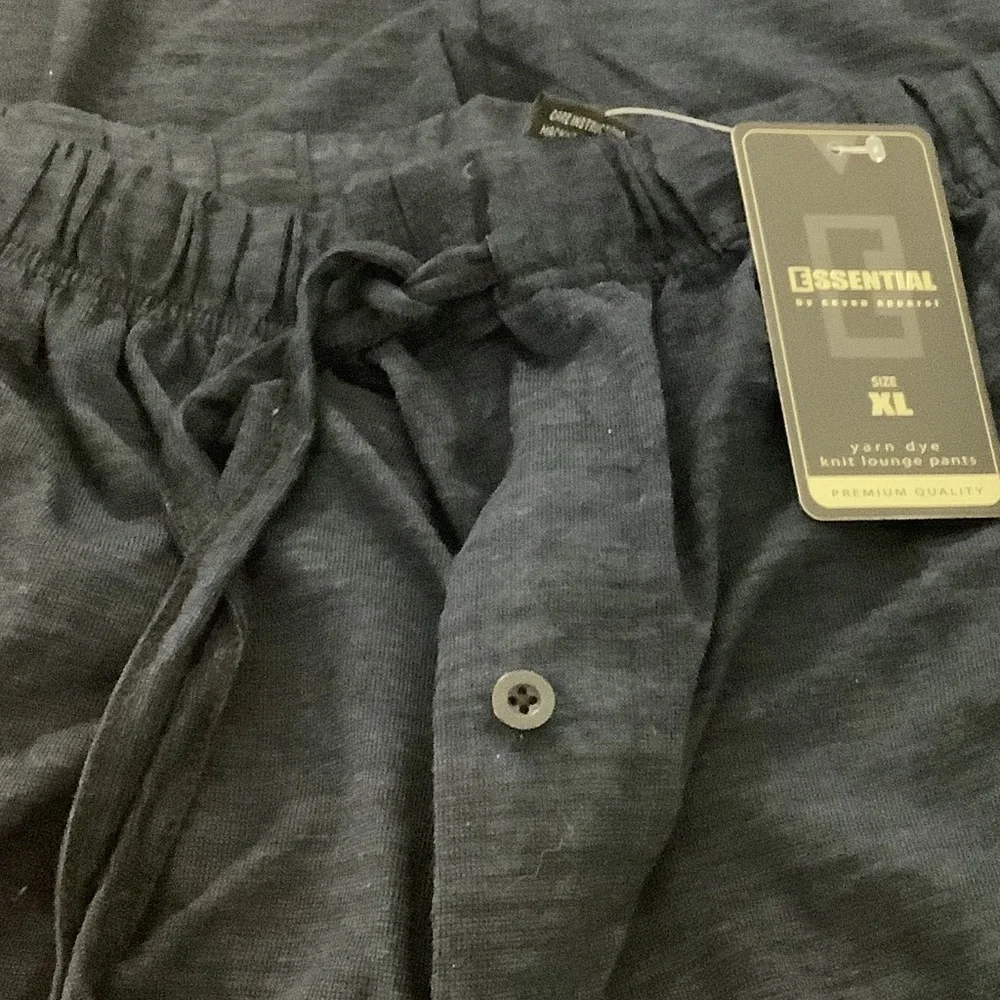 Essentials by 7 Apparel Cotton Blend Knit Lounge Pants Pockets XL New Yarn Dye